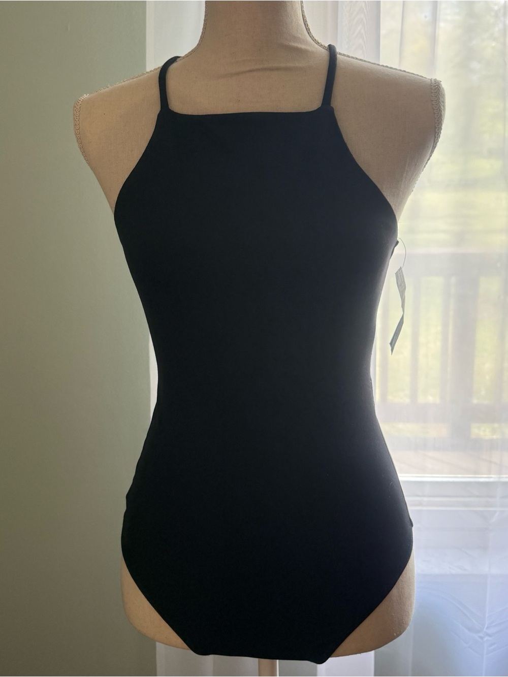 🆕 Abercrombie & Fitch High Neck Strappy Bodysuit / NWT!! / XS / Black
